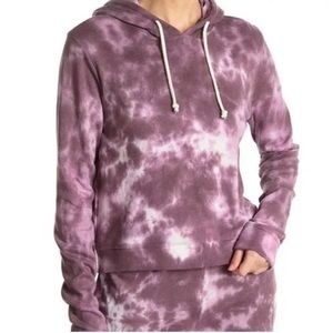NWT Threads‎ 4 Thought purple and white tie die hoodie size small